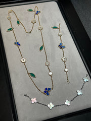 [Regalia jewelry] 26 NEW CLOVER 15 MOTIFS LUCKY NECKLACE