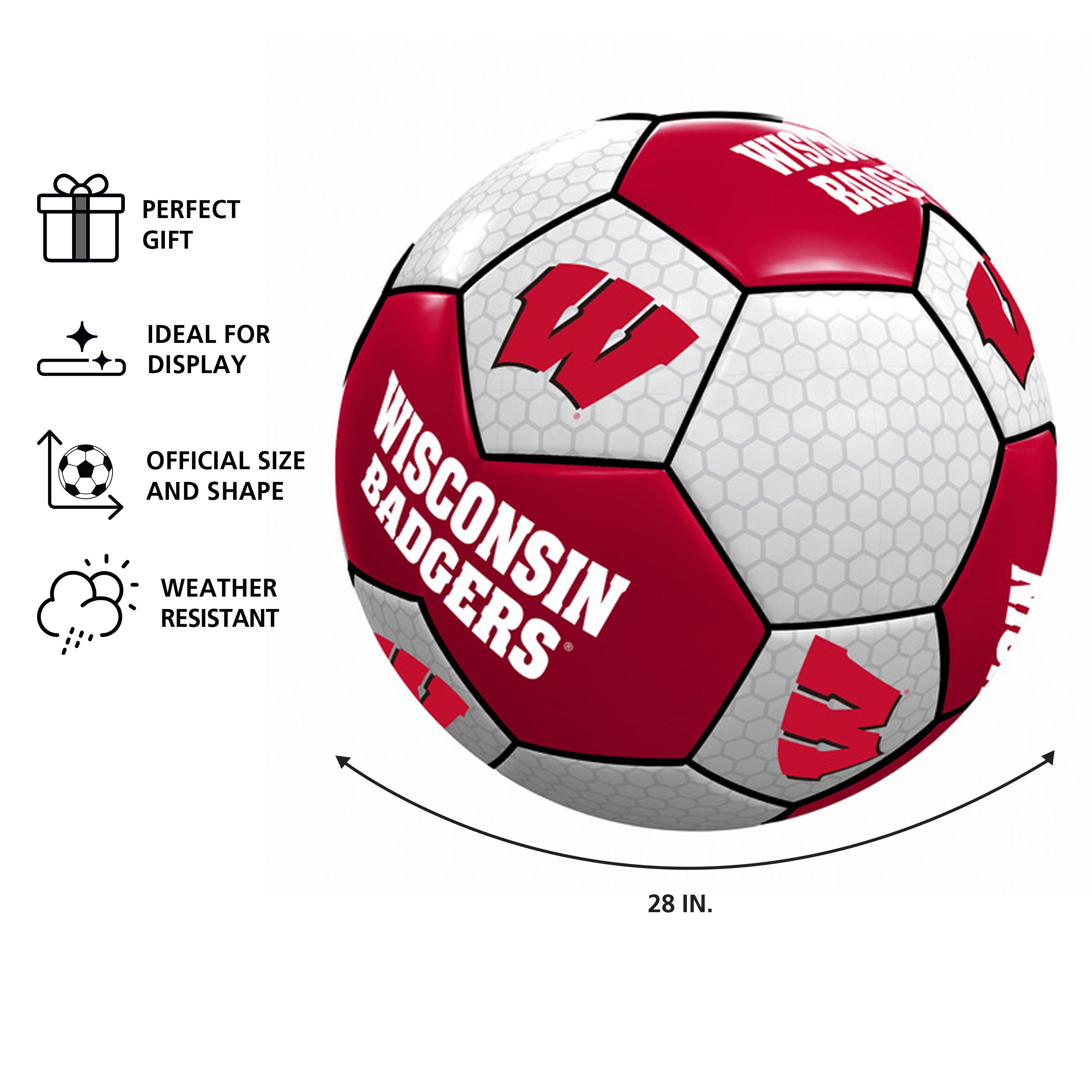 Wisconsin Soccer Ball - Logo Brands