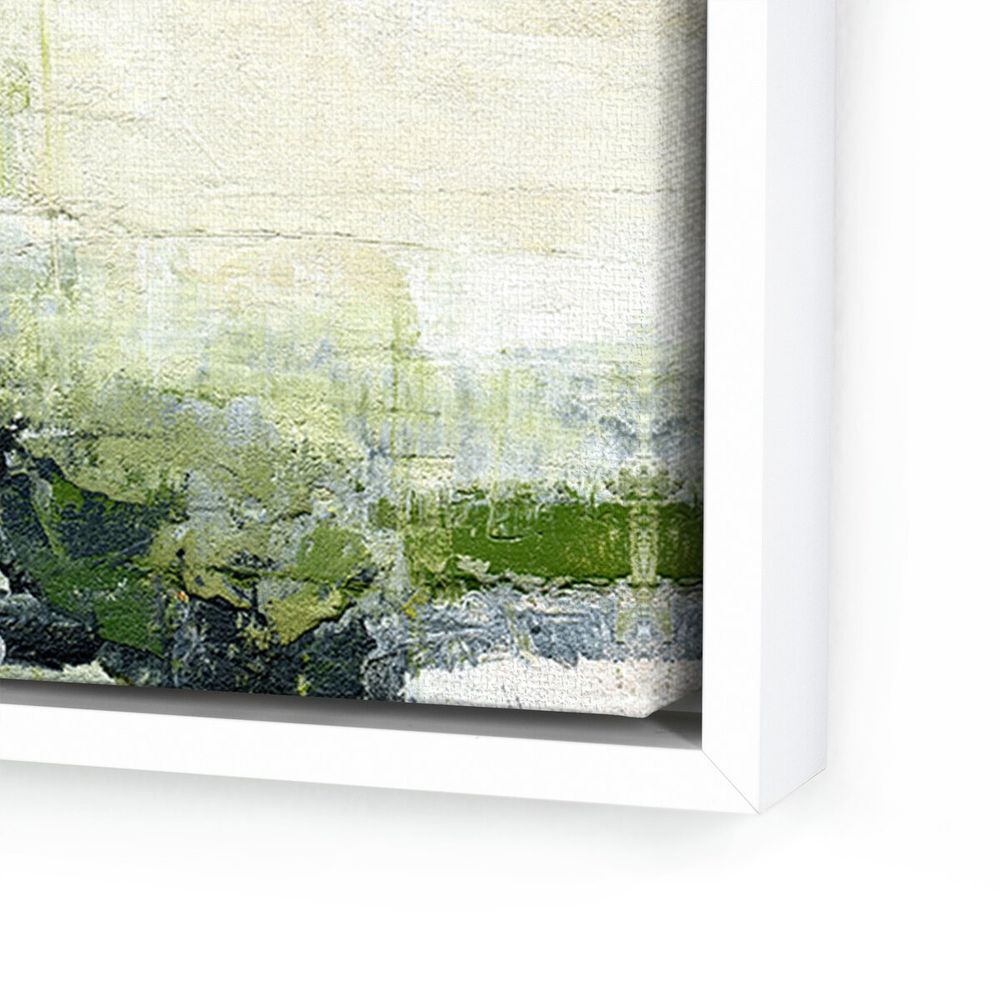 Wall Art Envision Green By Melanie Biehle - 40"X40" - White Maple Floater