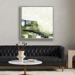 Wall Art Envision Green By Melanie Biehle - 40"X40" - White Maple Floater