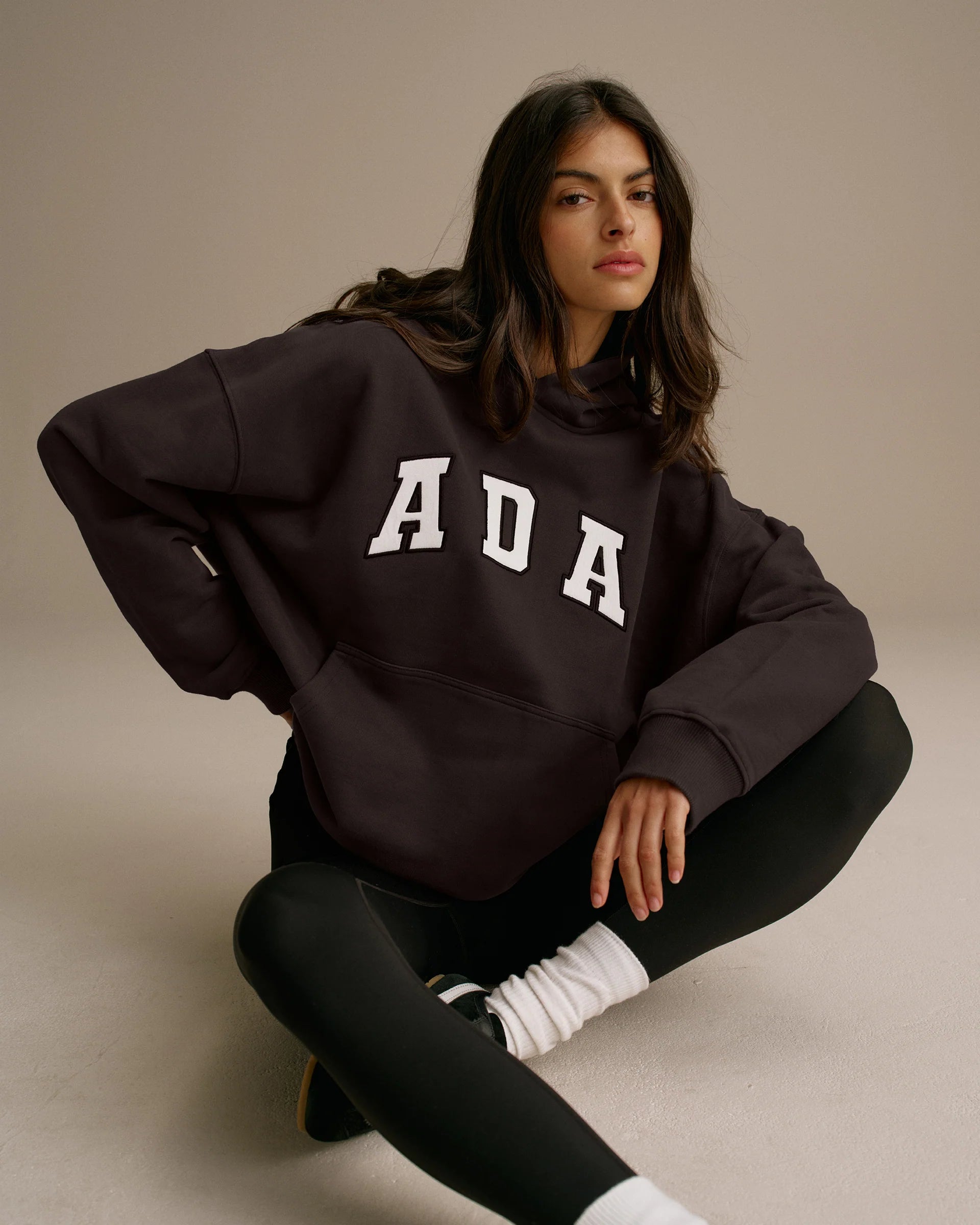 ADA Oversized Hoodie - Coffee Bean