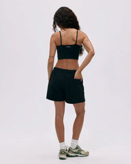 Varsity Sweat Shorts - Black/Marshmallow White