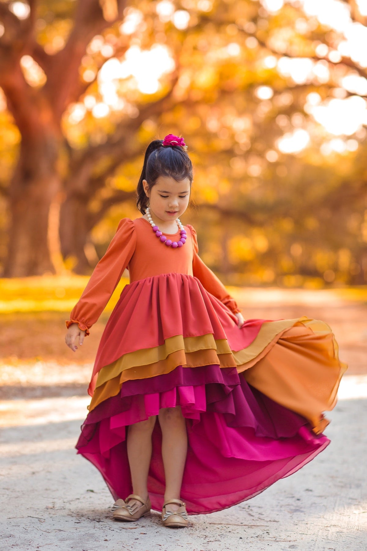 Falling Leaves WATERFALL DRESS