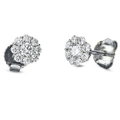 Ohrstecker 18 kt WG, 18 Brill. 0,43 ct, TW-vsi