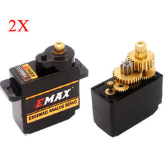 2X EMAX ES08MA II 12g Mini Metal Gear Analog Servo for RC Model