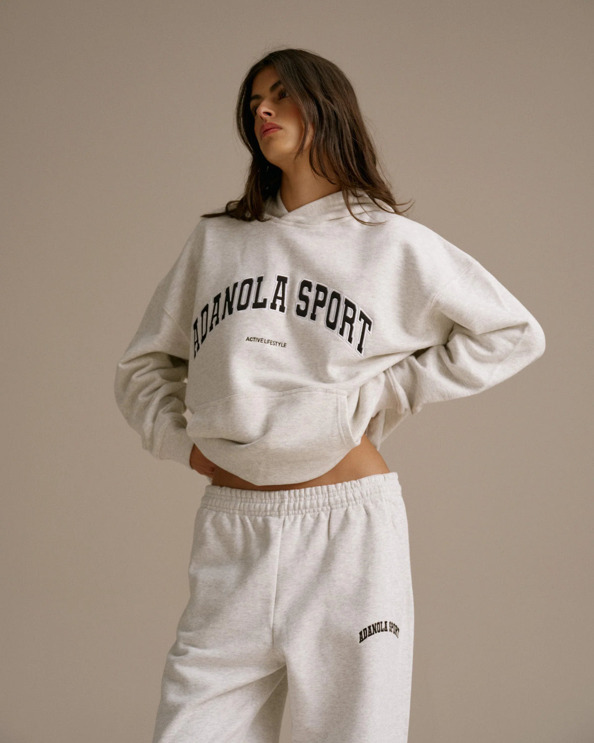 AS Oversized Hoodie - Light Grey Melange