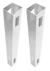 5"x5"x8' White Vinyl Routed Line Fence Posts for 6ft Vinyl Privacy Fence (5" W x 96"H)