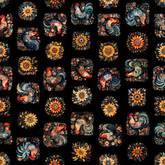 Precut Fabric Fat Quarters Poultry in Motion by Morris Creative Group for QT Fabrics - 16 Fat Quarters