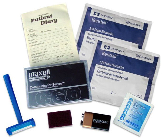 Cardinal Health Telemetry/Holter Pouches & Kits Kit Telemetry W/Elctrd Prep Pd2 Batt & Pouch -30951514