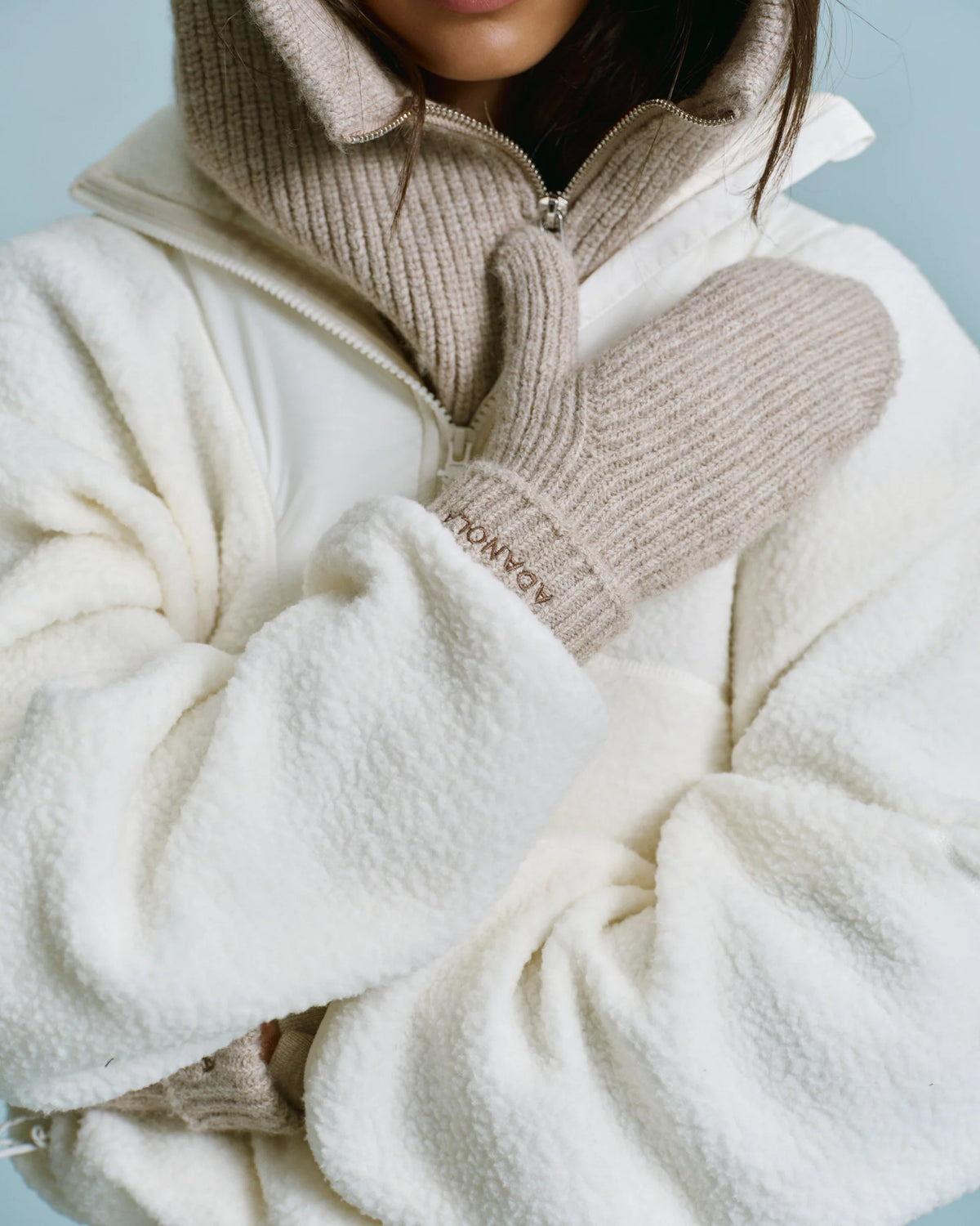 Knit Mittens - Sand