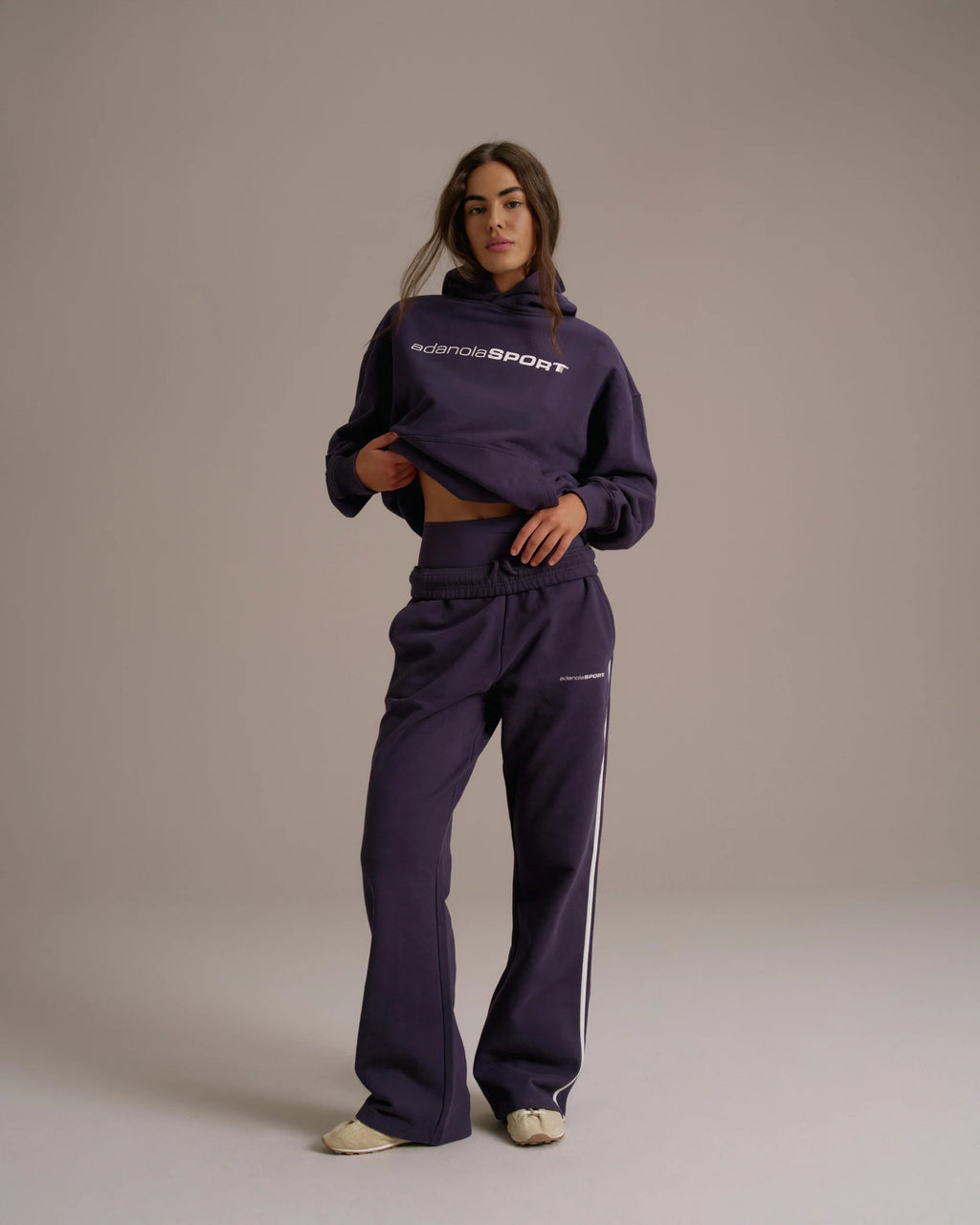 90s Sport Straight Leg Sweatpants - Dark Plum