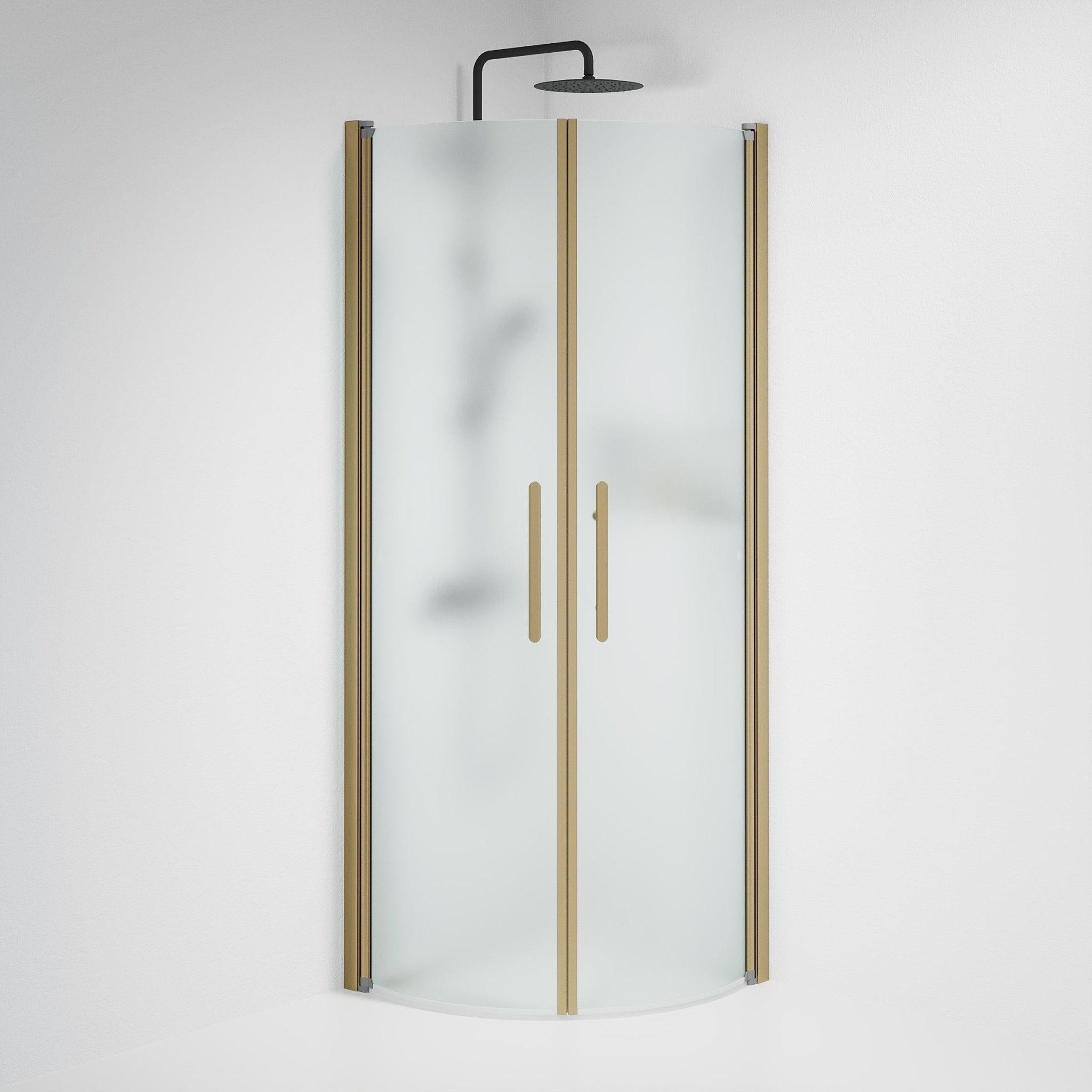 Rund - Frostad, Duschset - Rund, Matt/Brons - 100 cm - Duschkabinset - Kod - BATH DELUXE - PRESTIGE - 35-101-70-55-00 - BATHDELUXE SWEDEN