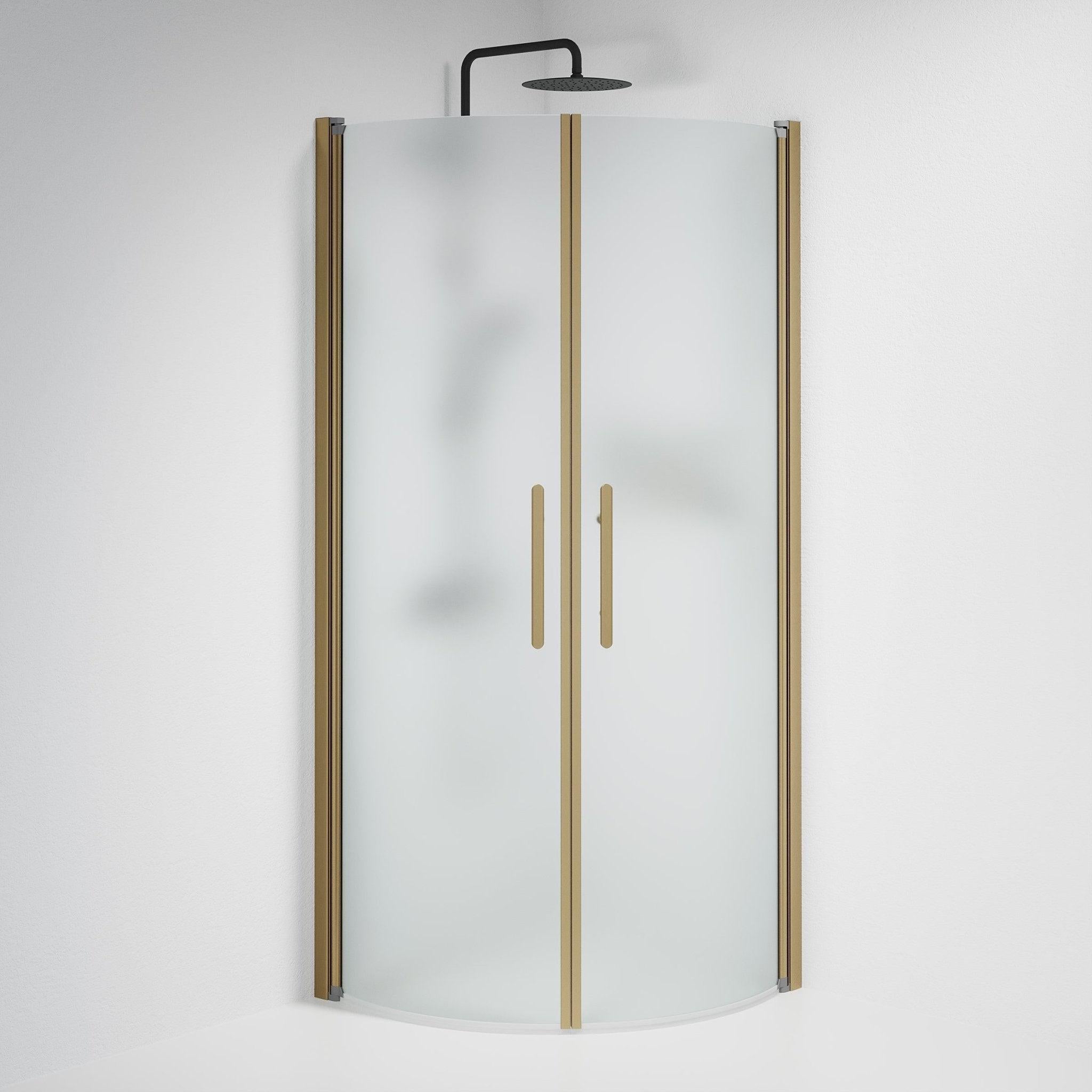 Rund - Frostad, Duschset - Rund, Matt/Brons - 100 cm - Duschkabinset - Kod - BATH DELUXE - PRESTIGE - 35-101-70-55-00 - BATHDELUXE SWEDEN