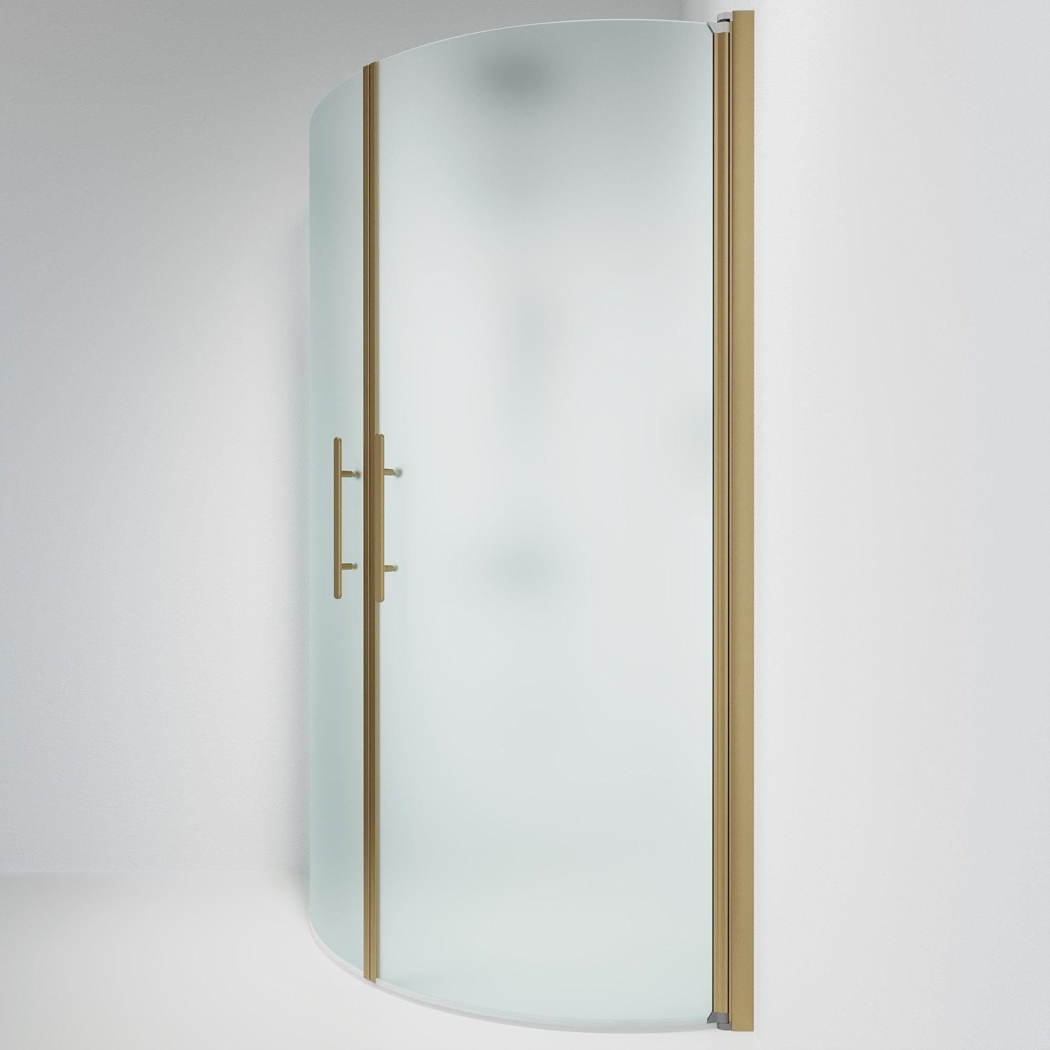 Rund - Frostad, Duschset - Rund, Matt/Brons - 100 cm - Duschkabinset - Kod - BATH DELUXE - PRESTIGE - 35-101-70-55-00 - BATHDELUXE SWEDEN