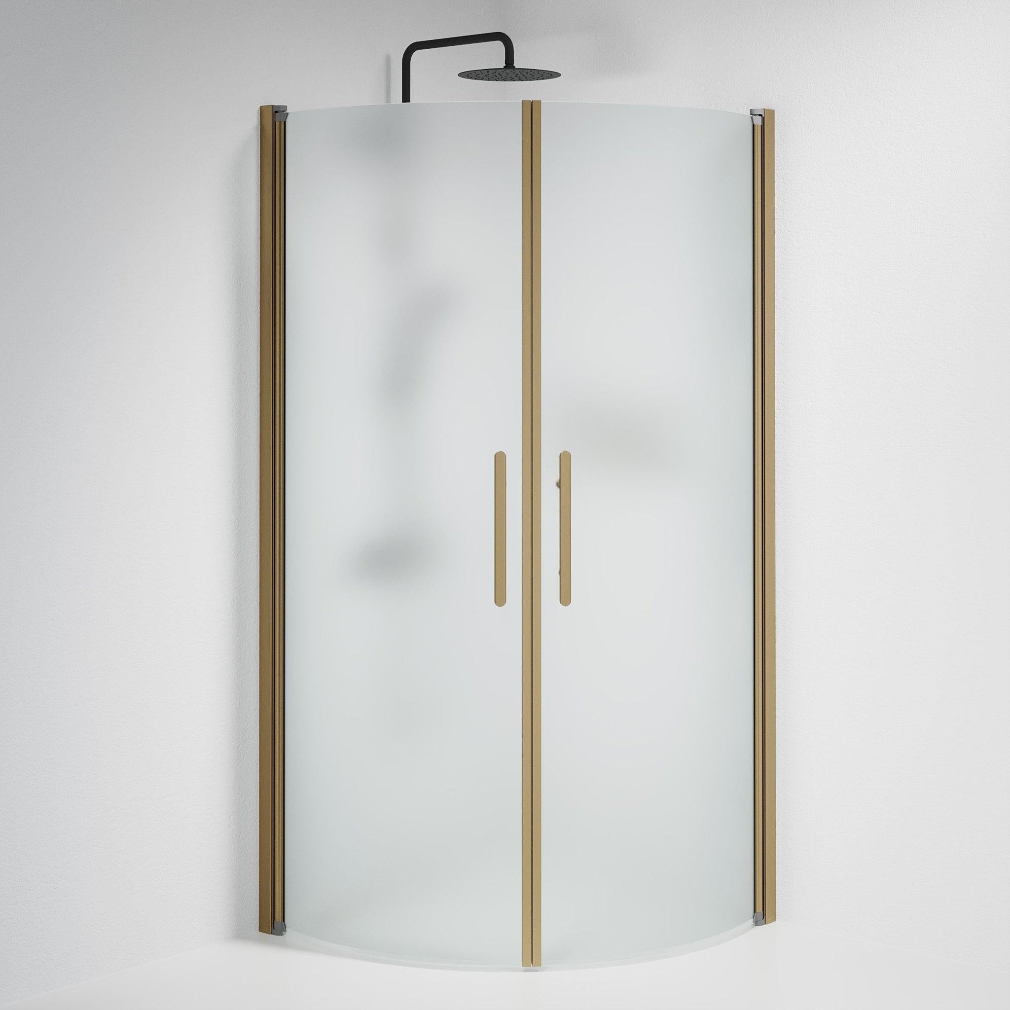 Rund - Frostad, Duschset - Rund, Matt/Brons - 100 cm - Duschkabinset - Kod - BATH DELUXE - PRESTIGE - 35-101-70-55-00 - BATHDELUXE SWEDEN