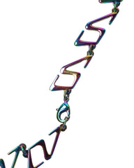 Iridescent "LV" Necklace