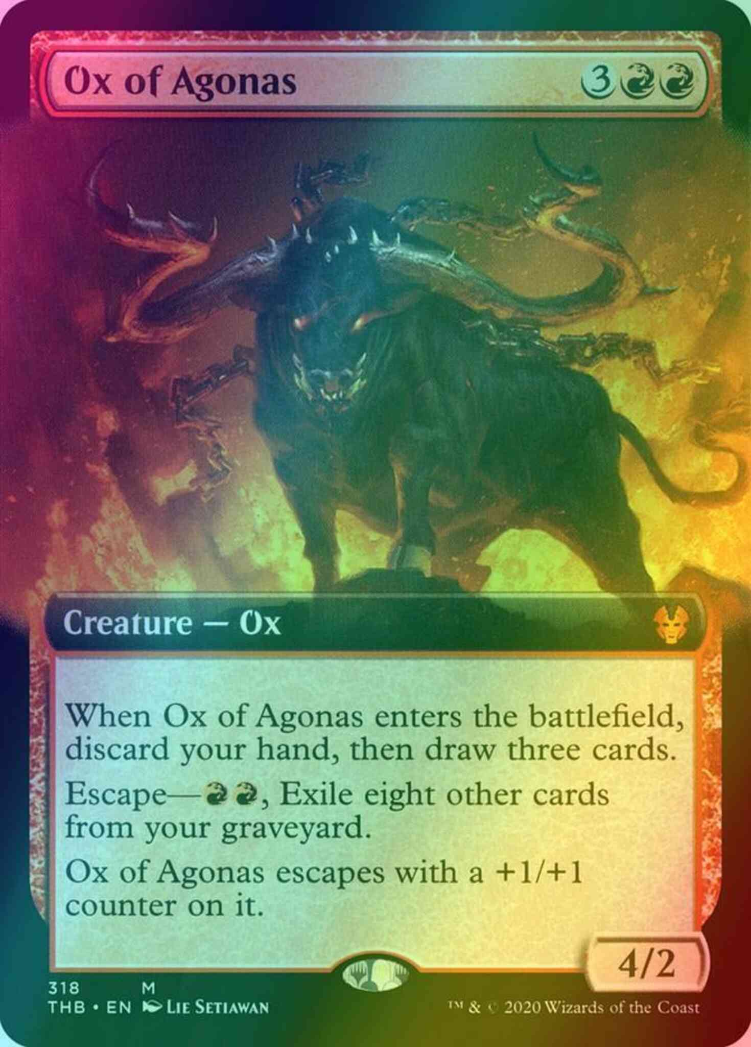 Ox of Agonas [318] [Extended Art] [Theros Beyond Death] [Foil]