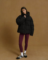 Hooded Puffer Jacket - Black