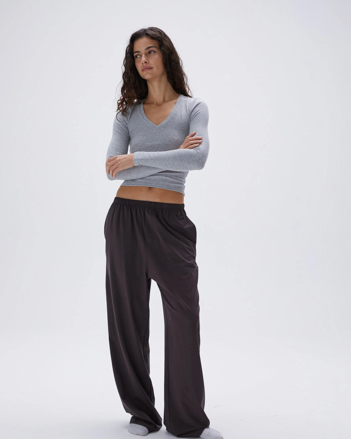 Modal Cotton Pants - Coffee Bean