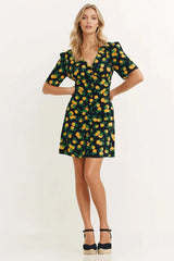 Black Sassy Orange Dress-Secret Label