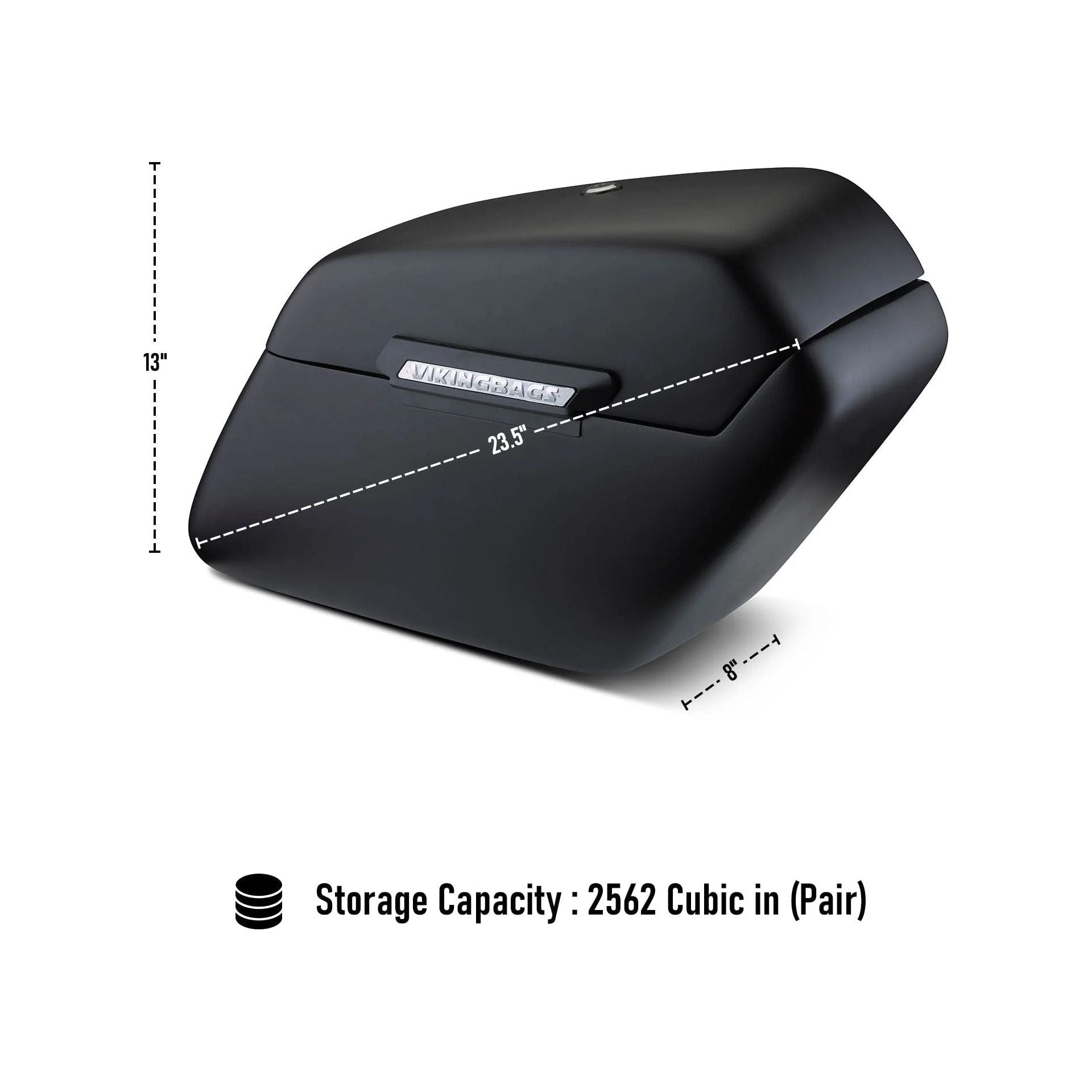 42L - Baldur Extra Large Victory Vegas Motorcycle Hard Saddlebags by Viking Bags Saddlebags