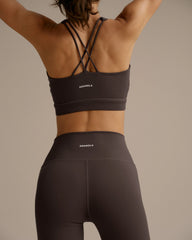 Ultimate Wrap Over Leggings - Coffee Bean