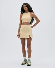 Ultimate Binding Detail Tank Bra - Butter Yellow