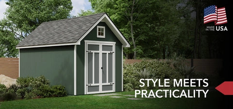 Yardline Stonefield Wood Storage Shed - Do It Yourself Assembly