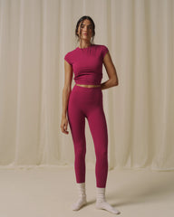 Ultimate Cap Sleeve Top - Berry Red