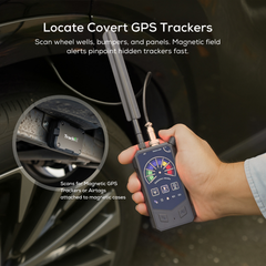 Professional 3-in-1 Magnetic GPS Tracker Detector, Wireless RF Signal Sweeper & Camera Finder, Anti-Spy Device for Vehicles, Office, Fitting Rooms, Hotels