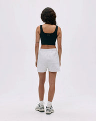 Varsity Sweat Shorts - Light Grey Melange/Black