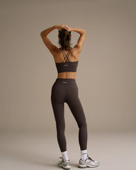 Ultimate Wrap Over Leggings - Coffee Bean