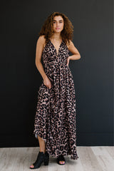 Sweet Generis Never Stop Leopard Maxi Dress - Taupe / S