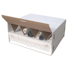 Advanced Organizing Systems - The TrussFile25 Roll Storage Box (2 Pack) - End Access and Exceptional Stacking Strength For All Types of Documents up to 24" Long