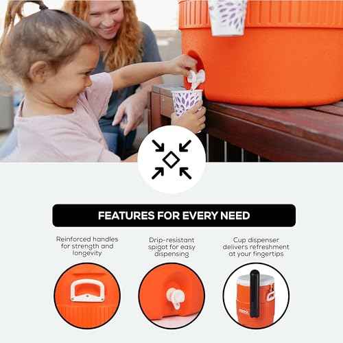 Igloo Sports Cooler | Insulated Beverage Dispenser with Spout |Portable Handwashing Station