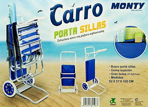 Monty Beach - Carrello porta sedie, 2 pezzi