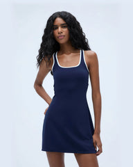 Ultimate Binding Detail Dress - Navy Blue