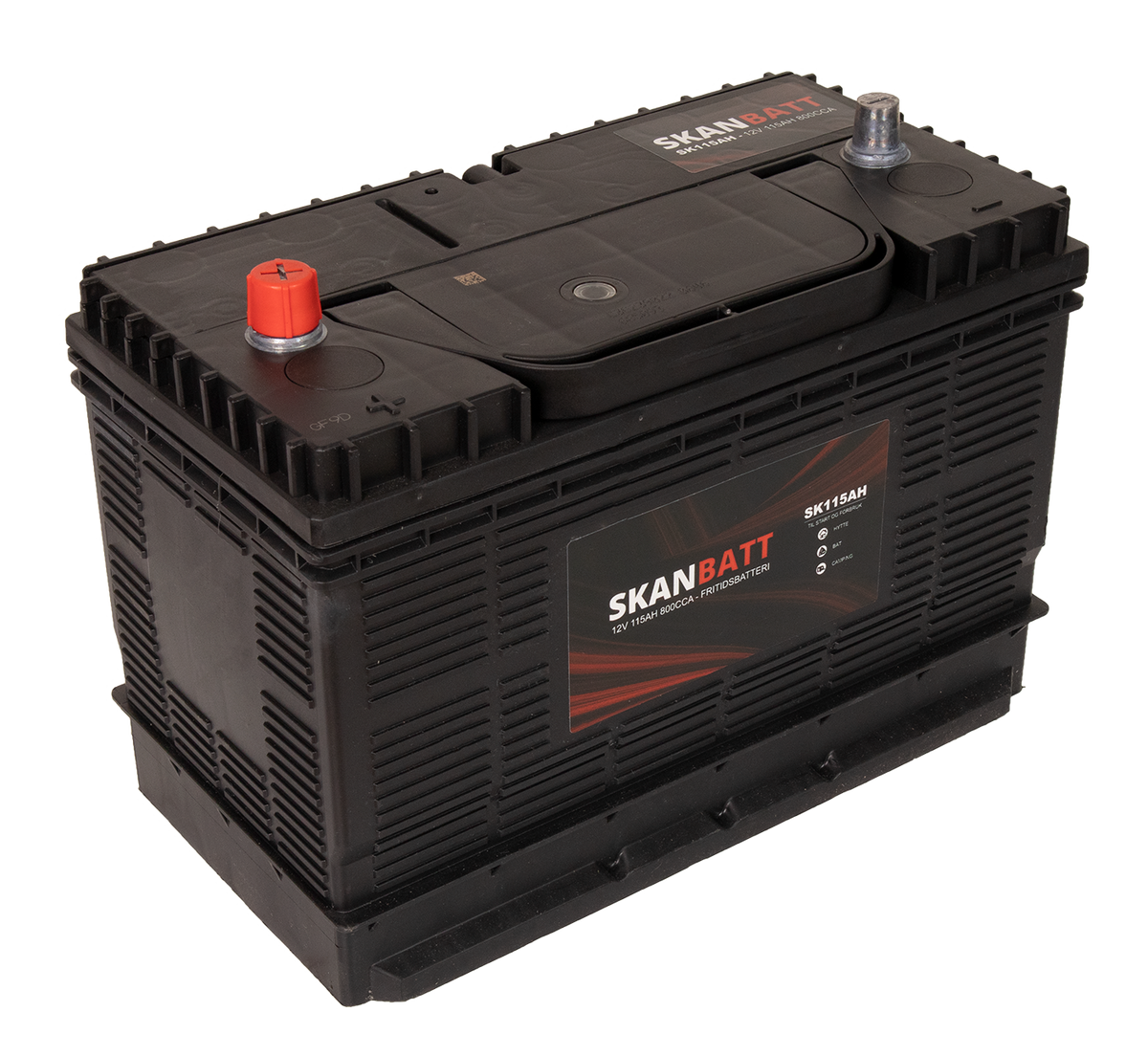 Skanbatt Fritidsbatteri 12V 115Ah 800Cca +Midtstilt shown in product view