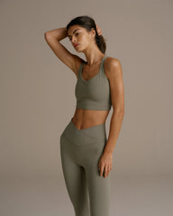 Ultimate Cross Back Bra - Olive Green