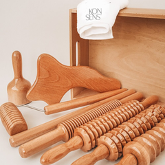 Holzwalzen für Maderotherapie