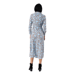 Alma Poly L/S Shirt Dress Aop Blue
