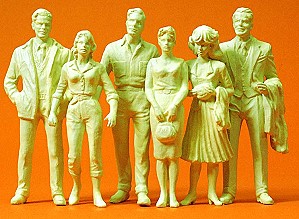 PREISER # 57820 - 1:24 SCALE UNPAINTED FIGURES