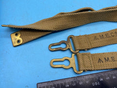 Original British Army WW2 - 1940 Dated Cavalry Pattern Equipment Straps - Pair - The Militaria Shop