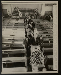 1970 Jimi Hendrix "Death Of A Rock Star" Vintage Funeral United Press Photo LOA