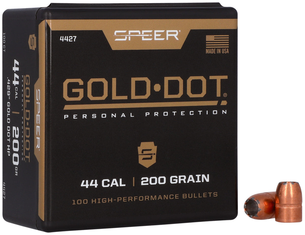 Speer 4427 Gold Dot Personal Protection 44Cal 200gr Hollow Point 50 Per Box/5 Case