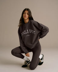 AS Oversized Sweatshirt - Washed Coffee Bean