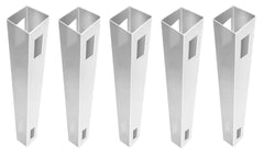 5"x5"x8' White Vinyl Routed Line Fence Posts for 6ft Vinyl Privacy Fence (5" W x 96"H)