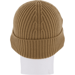 Rib Knit Brushed Wool Beanie Brown Dpc