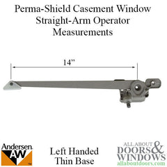 Andersen Window Operator For Casement Windows Left Straight Arm 14" Operator For Windows From 1995 To Present 1361483