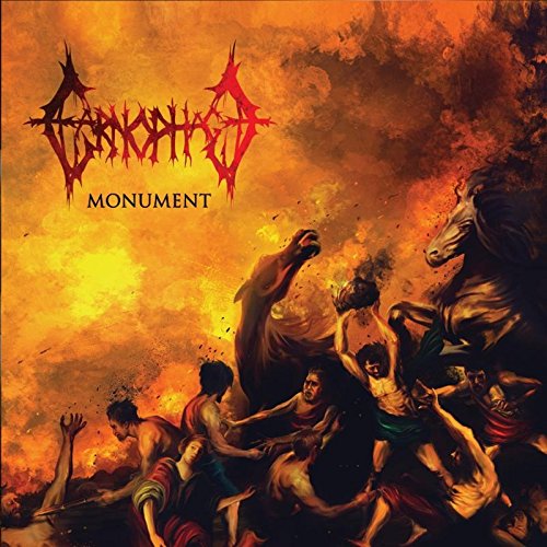 Album cover art: chaotic battle scene with horses and people, red and orange background.